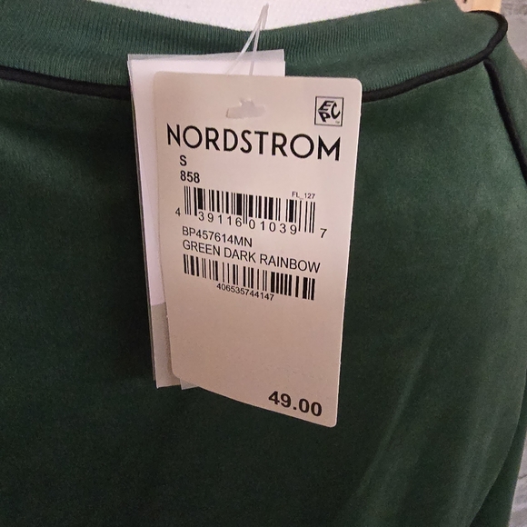 Nordstrom BP Dark Green Soft Pull Over Small Shirt - Picture 3 of 6
